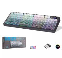 RAYNOX RX518 G518Y Kablosuz Gaming Klavye TRI Mod Sessiz Tuş RGB – Siyah Klavye bluetooth 
